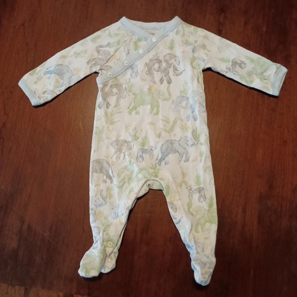 Burts Bees Baby Elephant Footie Pajamas